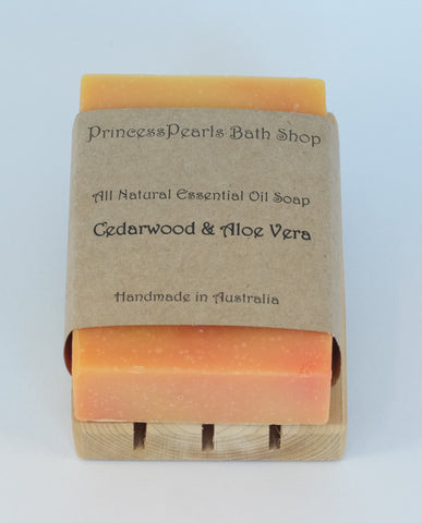 Essential Oil Handmade Soap : Cedar Wood & Aloe Vera